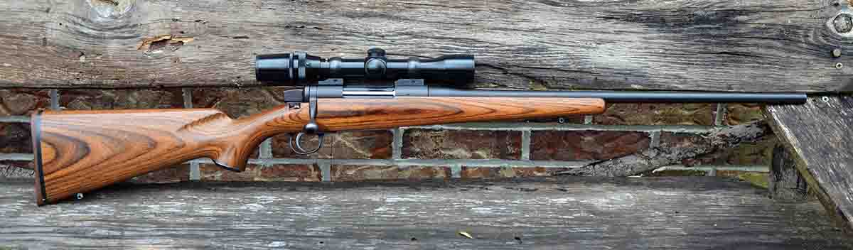 Layne’s Grand Slam .25-284 was built by Alpha Arms in 1984. It has a trim, laminated stock and has long been one of his favorites for use on deer-size game in open country.
